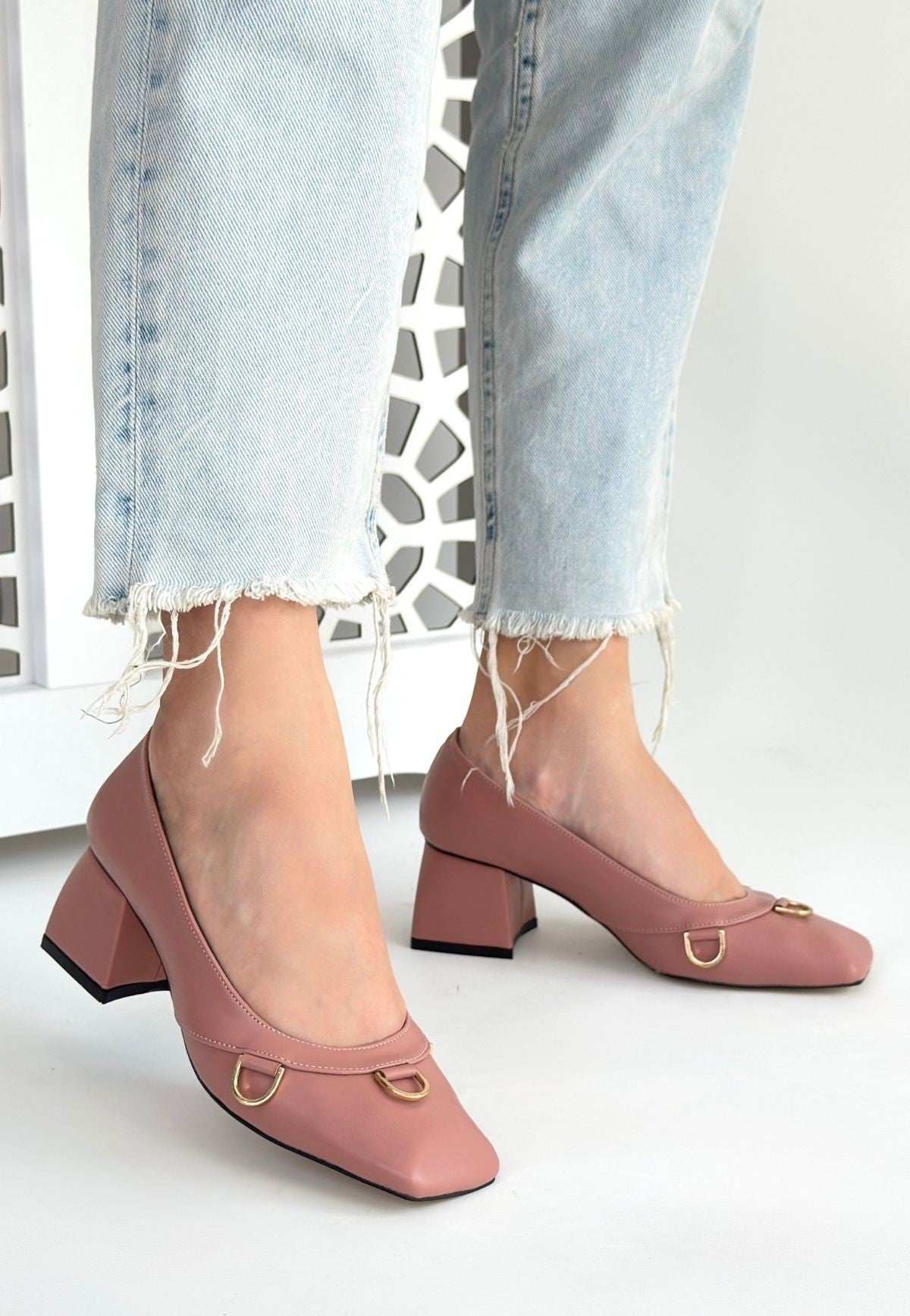 Cande Pudra Cilt Topuklu Ayakkabı