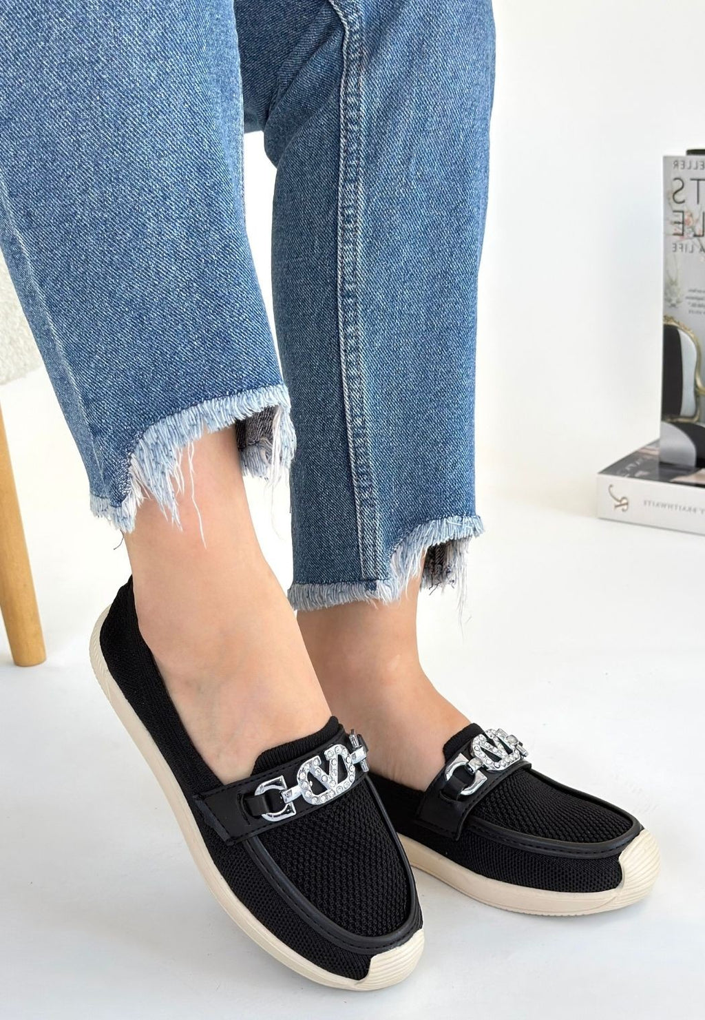 Wata Siyah Triko Babet Ayakkabı