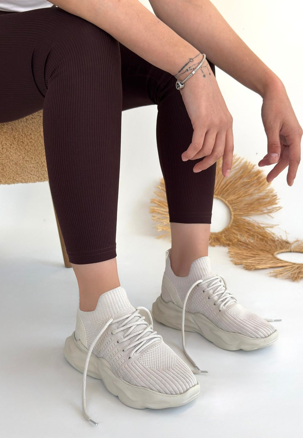 Henta Bej Triko Bağcıklı Spor Ayakkabı