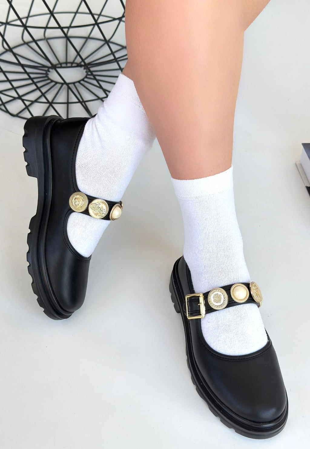 Okira Siyah Cilt Oxford Ayakkabı