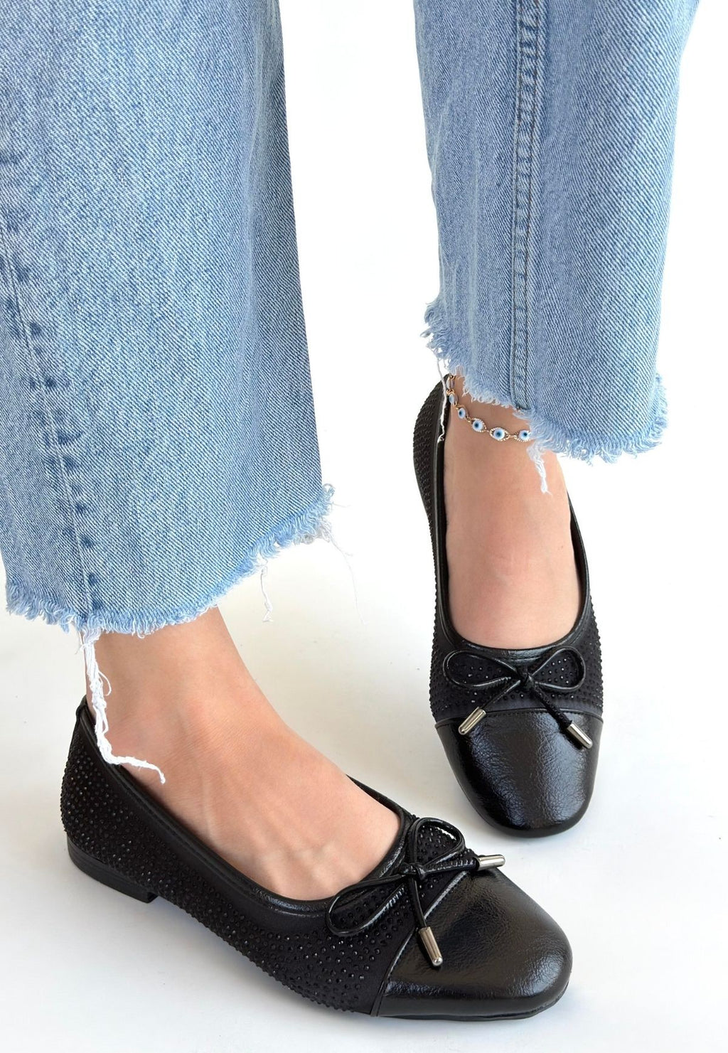 Etya Siyah Cilt Babet Ayakkabı