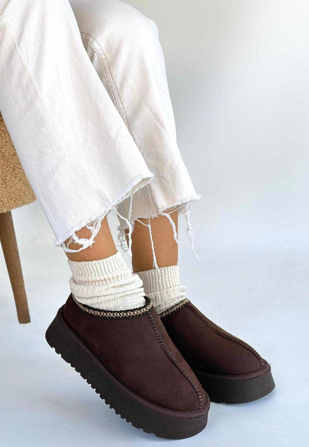 Foyk Kahverengi Süet Bot