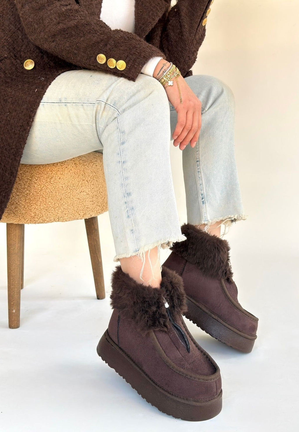 Zinya Kahverengi Süet Bot